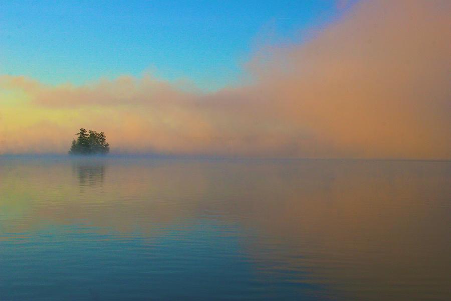 Cherry Island in Misty Sunrise Photograph by Polly Castor