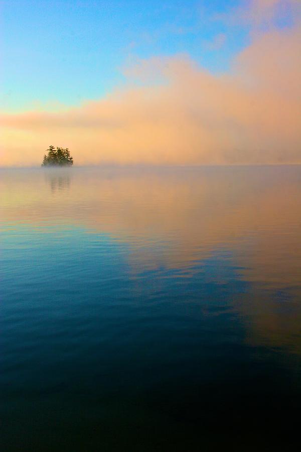 Cherry Island in Sunrise Mist Photograph by Polly Castor