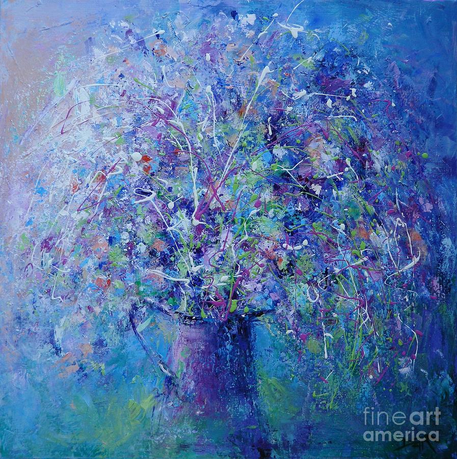 Cherry Lime Bouquet Painting by Dan Campbell