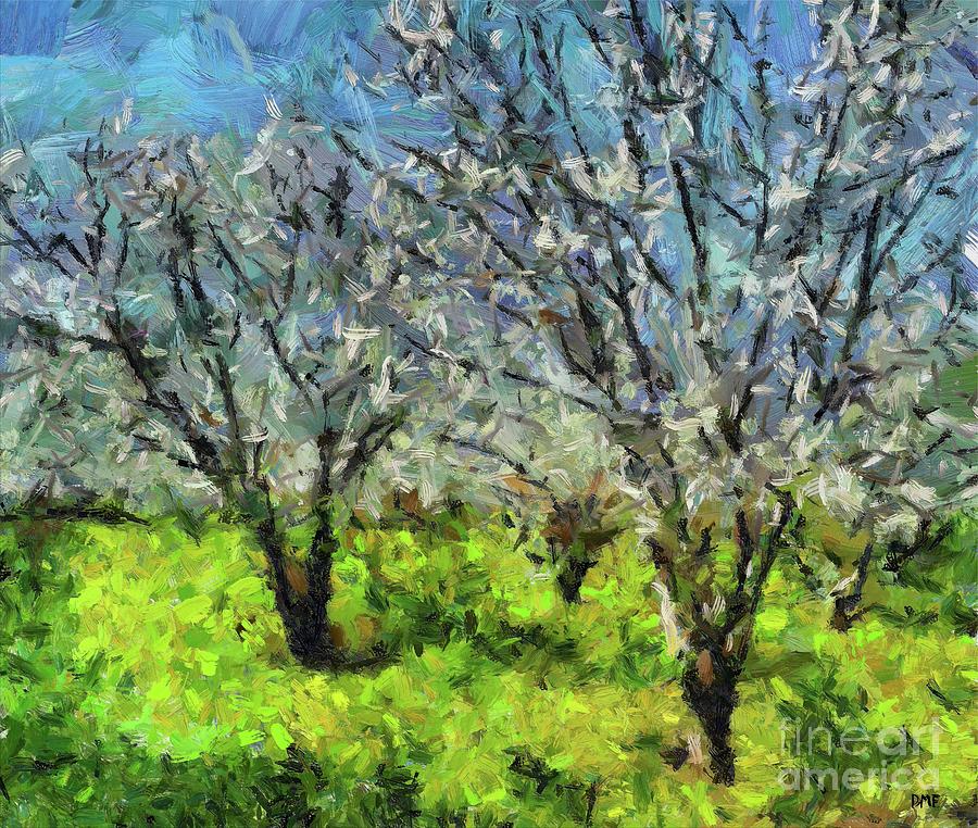 Cherry Orchard Painting by Dragica Micki Fortuna