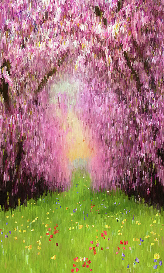 Cherry Orchard Digital Art by Matthew Lindley
