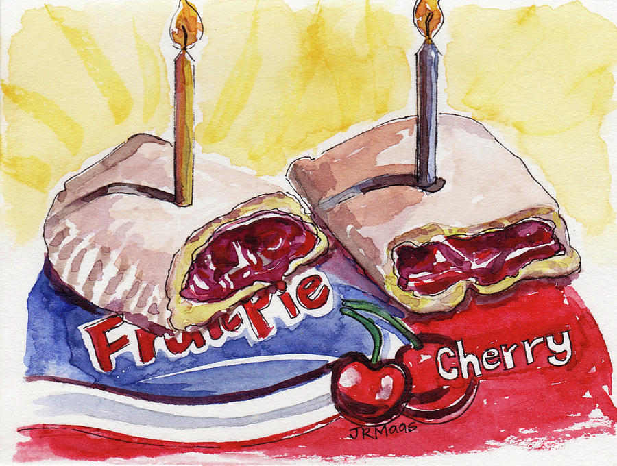 Cherry Pie Indulgence Painting by Julie Maas