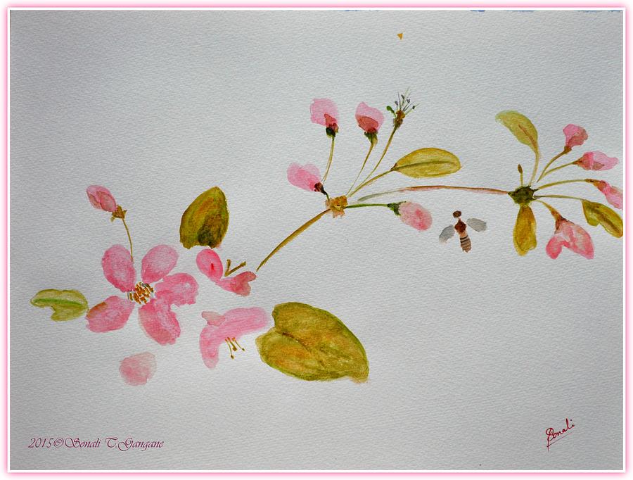 Cherry Pink Painting by Sonali Gangane
