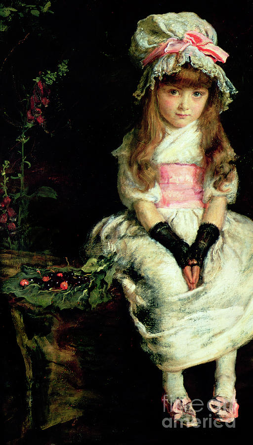 Cherry Ripe   Detail Painting by John Everett Millais