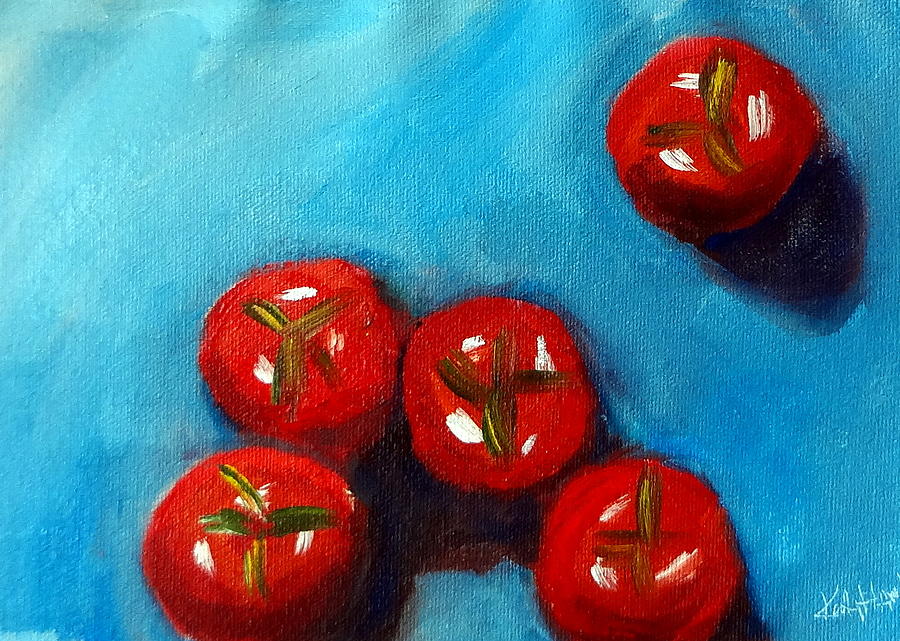 Cherry Tomatoes Painting by Katy Hawk
