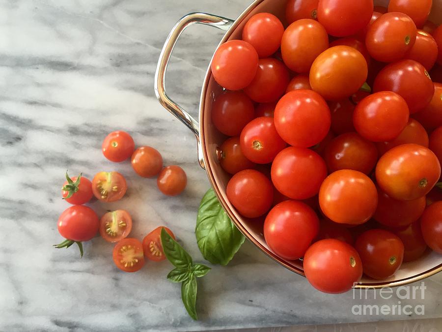 Cherry Tomatoes On The Board Photograph