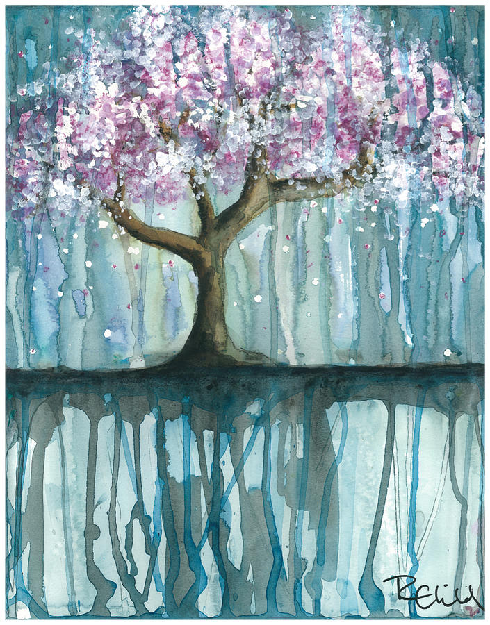 Cherry Painting - Fruit Tree #2 by Rebecca Childs Cherry Painting - Fruit Tree #2 by Rebecca Childs