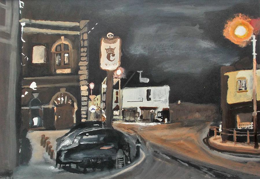 Chertsey at night 1 Painting by Carole Robins