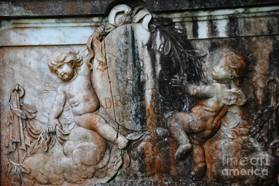 Cherubs on Drayton Family Tomb Photograph by Jacqueline M Lewis