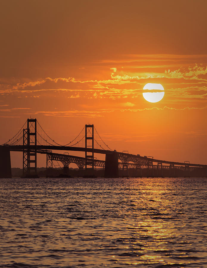 Chesapeake Bay Bridge Sunset II Photograph by Richard Macquade