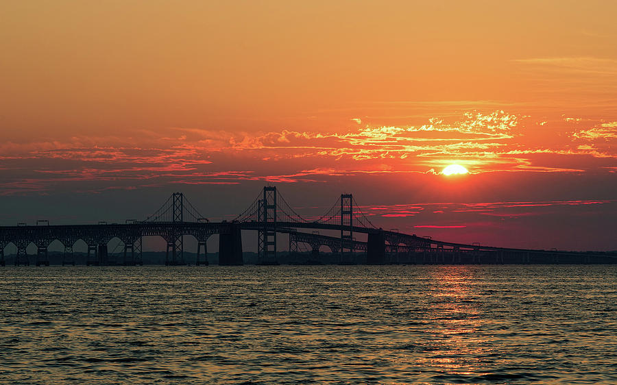 Chesapeake Bay Bridge Sunset 3 Photograph by Richard Macquade