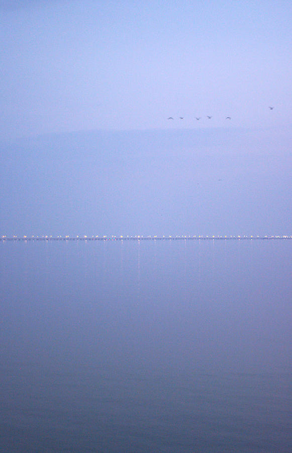 Chesapeake Bay Bridge Tunnel At Twilight Photograph by Suzanne Powers