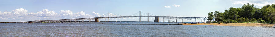 Chesapeake Bay Bridge - Wide Pano Photograph by Brian Wallace