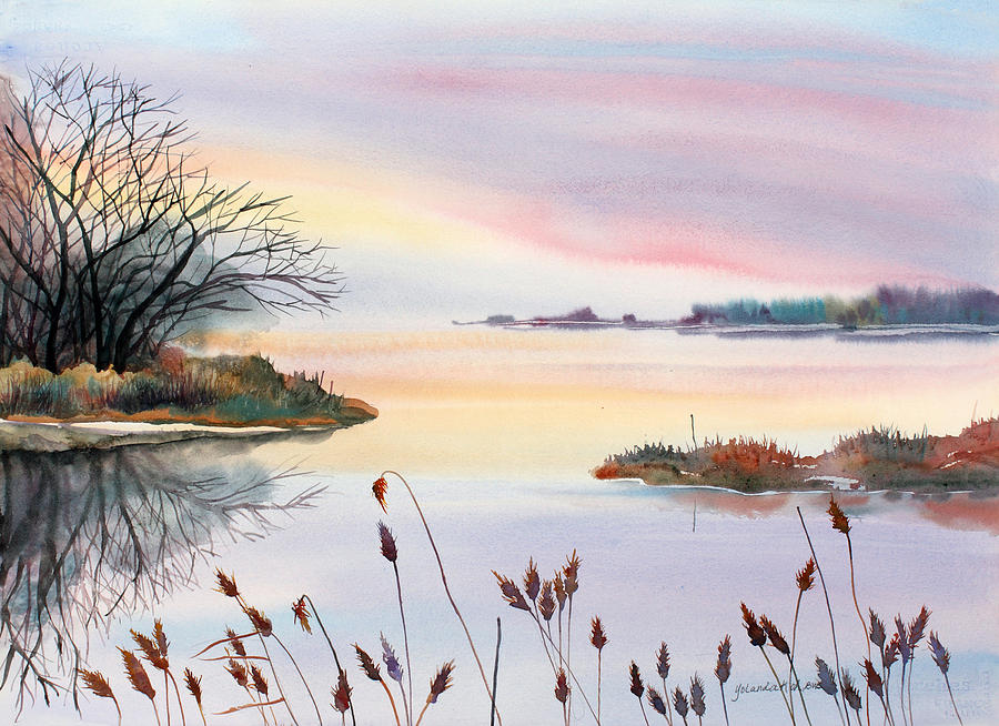 Chesapeake Bay Sunset Painting by Yolanda Koh