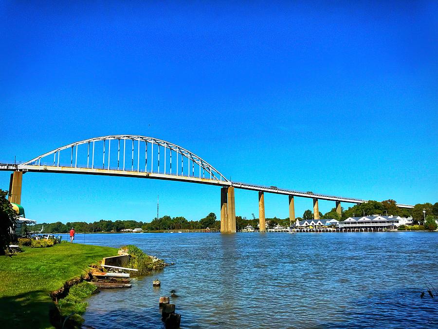 Chesapeake City Bridge  Photograph by Chris Montcalmo