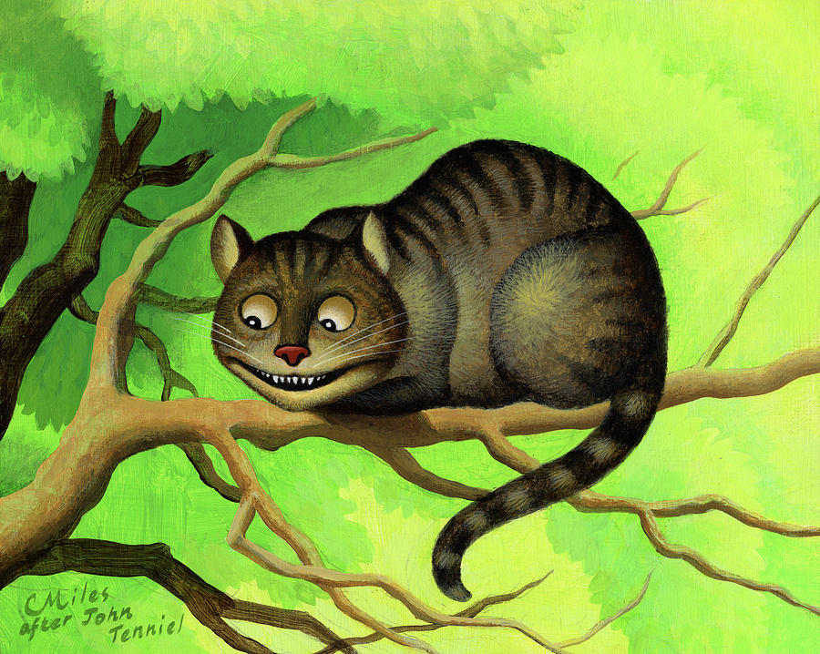 Cheshire Cat Painting by Chris Miles