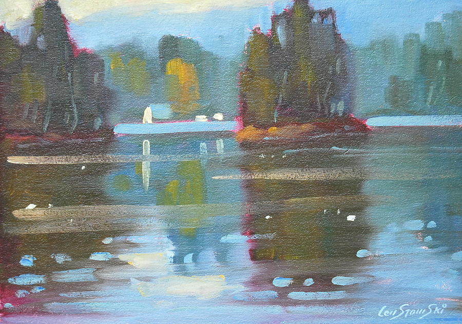 Cheshire Lake Island Painting by Len Stomski