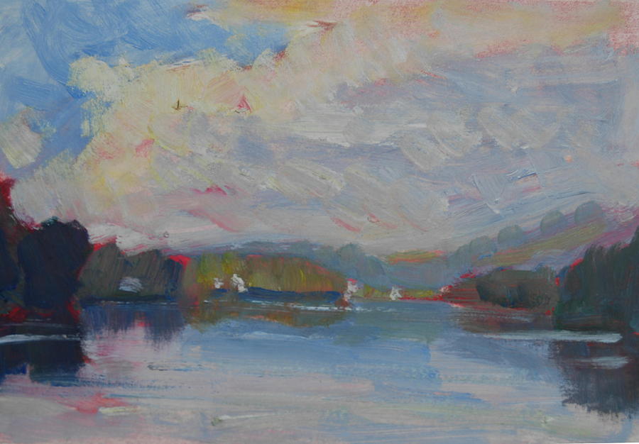 Cheshire Lake Painting by Len Stomski