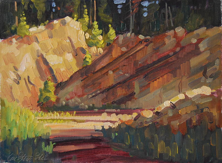 Cheshire Quarry Painting by Len Stomski