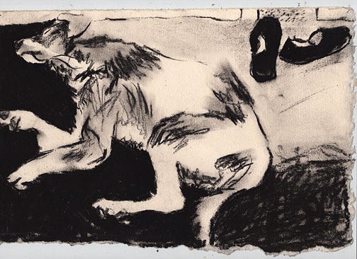 Dog Drawing - Chesmer by Brad Wilson