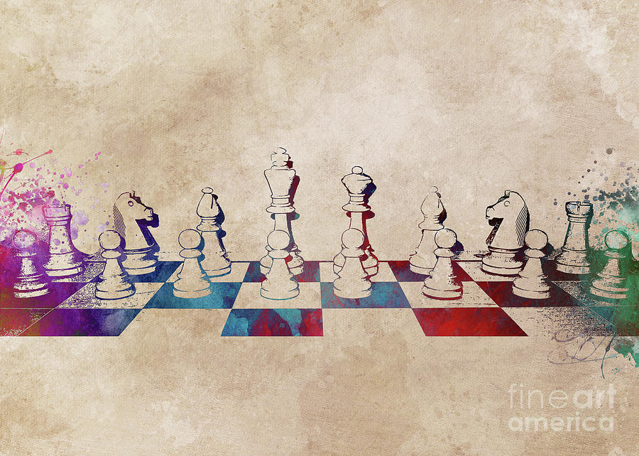 Chess Art Digital Art by Justyna Jaszke JBJart
