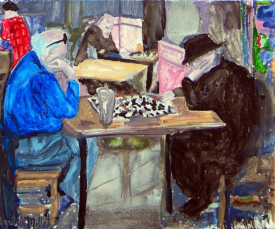 Chess Painting - Chess by Azalea Millet