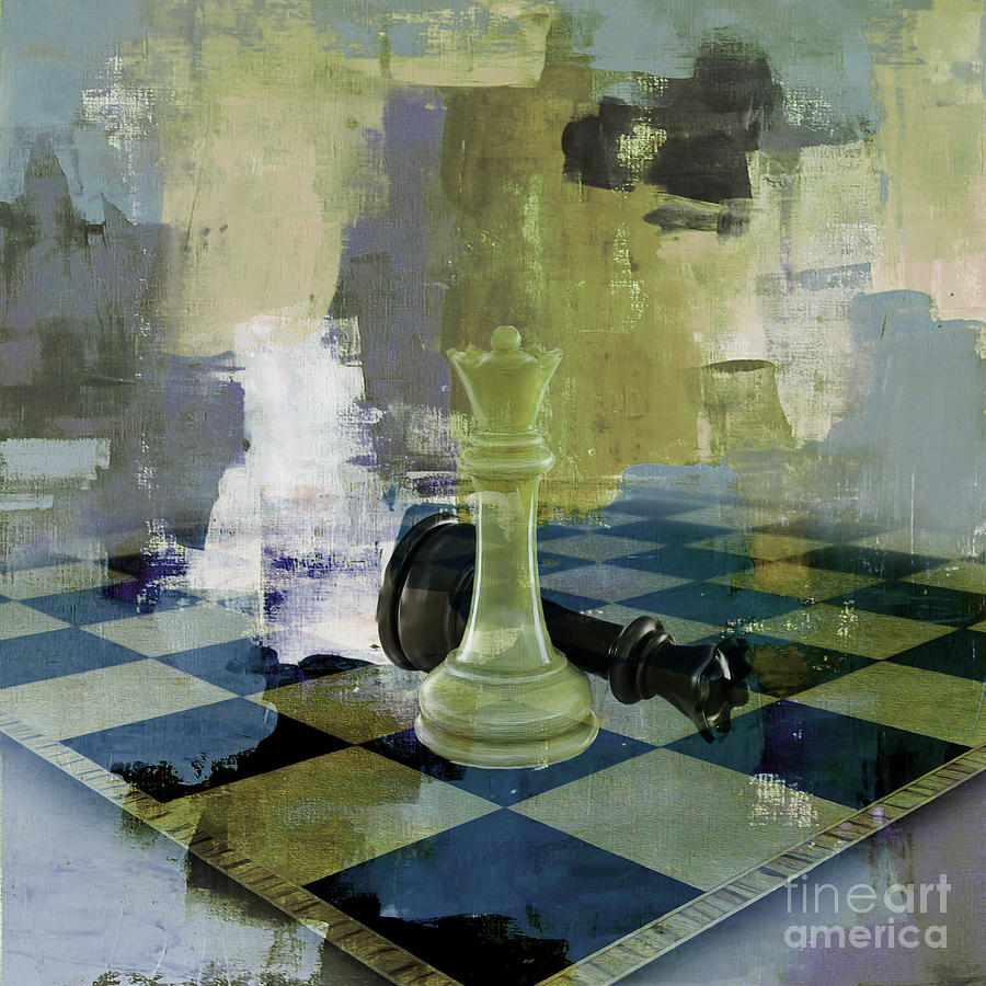 Chess Painting - Chess Board 01 by Gull G