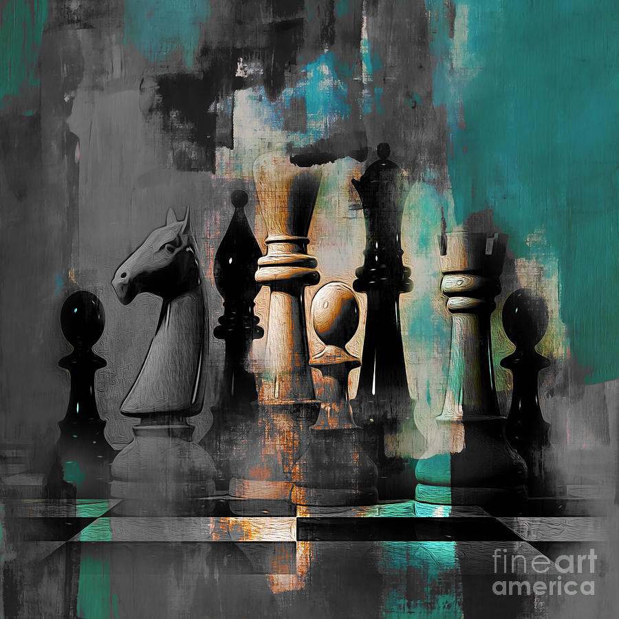 Chess Board 87 Painting by Gull G - Fine Art America