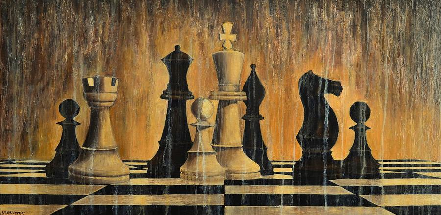 Brush Painting - Chess by Dimitra Papageorgiou