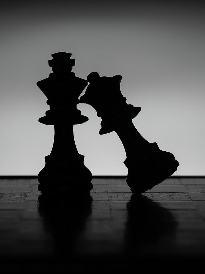 Chess King And Queen In Black And White Photograph By Giuseppe