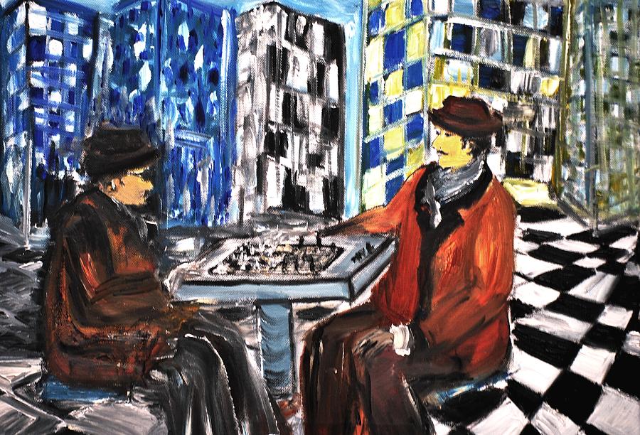 Chess Mania Painting by Evelina Popilian