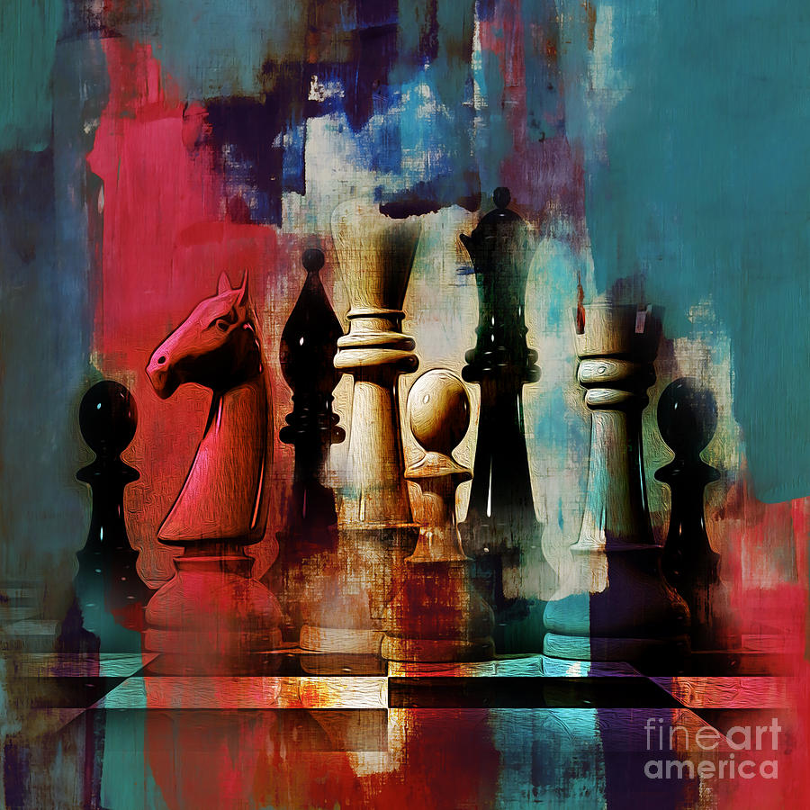 A Game of Chess | Pakistani Oil Painting | Pakistan Wall Art | Indian  Painting | Turban Painting | Punjab Art | Lahore Painting | Sindhi Art