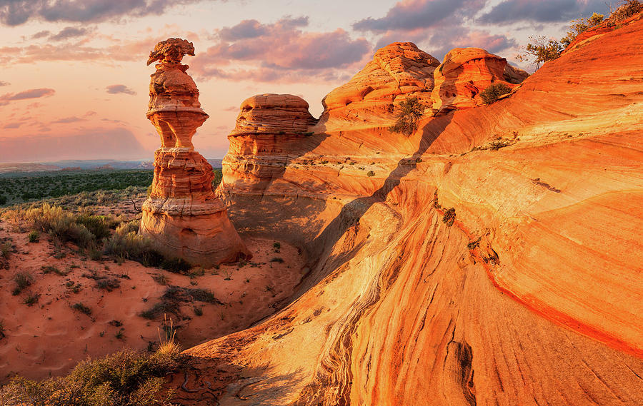 Chess Queen at Vermilion Cliffs Panorama Photograph by Alex Mironyuk