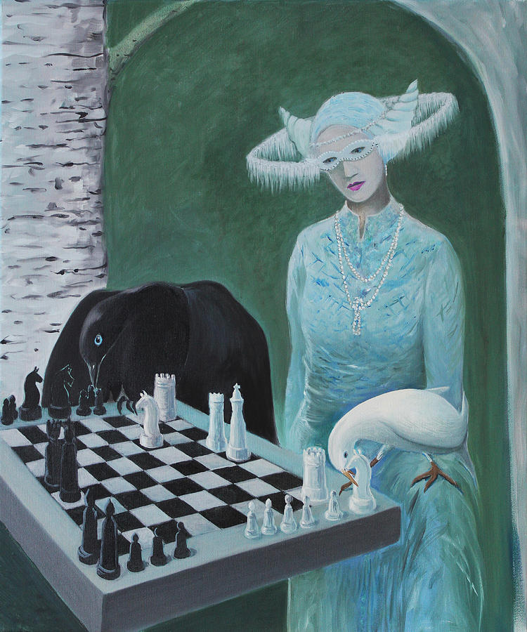 Chess - The Queen Waits Painting by Tone Aanderaa