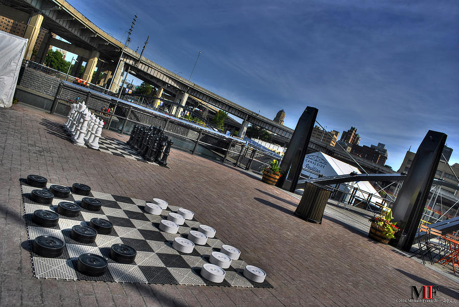 CHESS vs CHECKERS at CANALSIDE Photograph by Michael Frank Jr