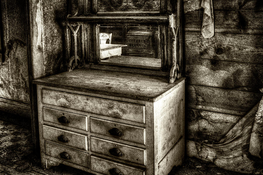 Chest with Mirror in Bodie Ghost Town Photograph by Roger Passman