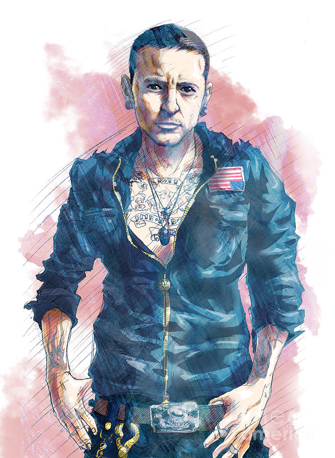 Chester Bennington Of Linkin Park Drawing by Tuan HollaBack