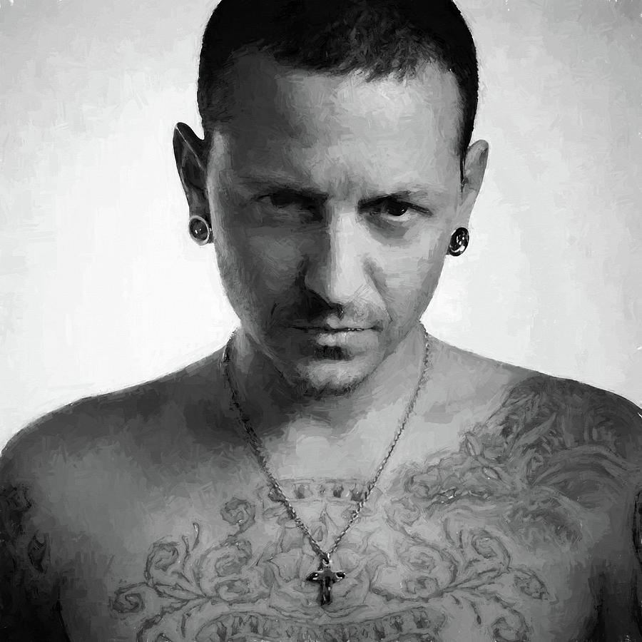 Chester Bennington Digital Art by Plamen Petkov