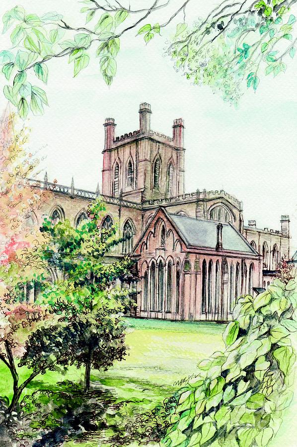 Chester Cathedral England Painting by Morgan Fitzsimons