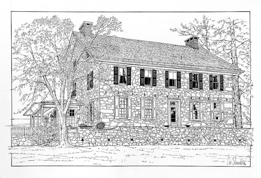 Chester County Colonial Drawing by Ira Shander