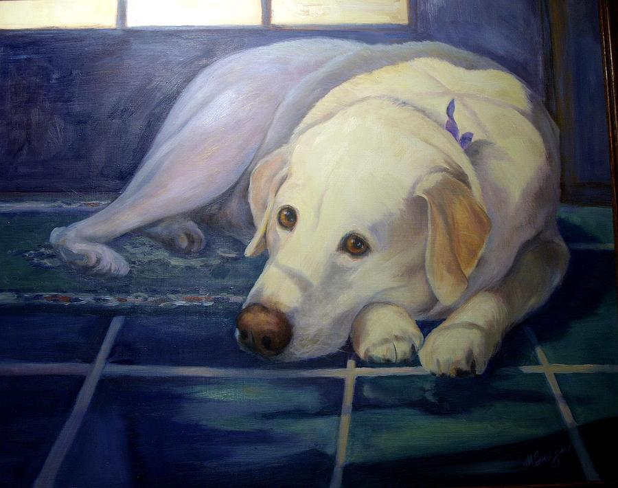 Dog Painting - Chester by Mary Buergin