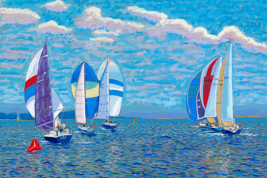 Chester Race Week 2009 Pastel by Rae  Smith PSC