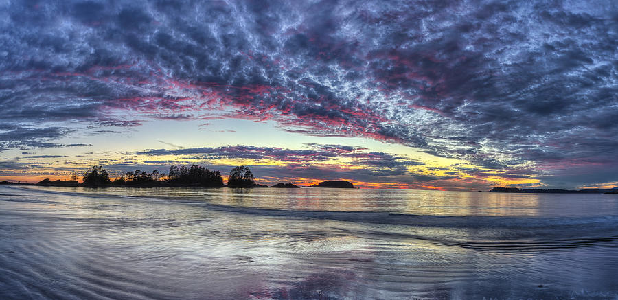 Chesterman Beach Sunset Panorama Photograph by Mark Kiver