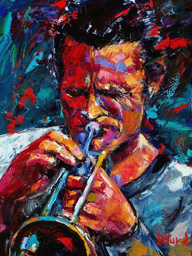 Jazz Painting - Chet Baker by Debra Hurd