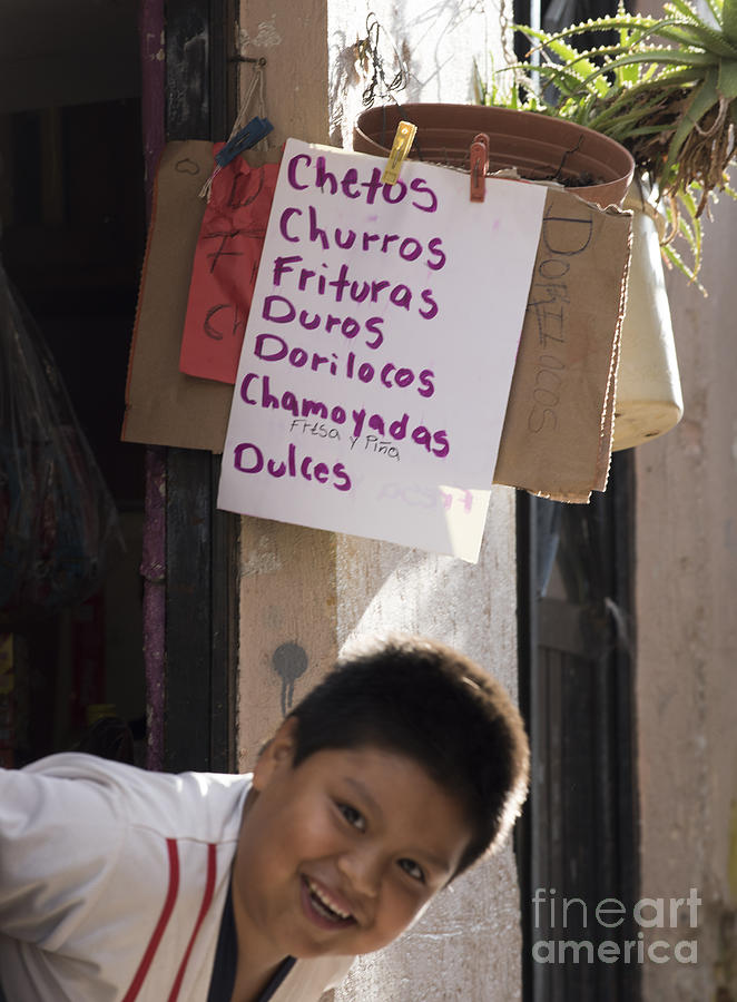 Sign Photograph - Chetos Boy by Juli Scalzi