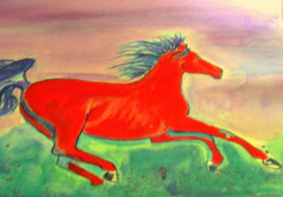 Cheval Sauvage Painting by Rusty Gladdish