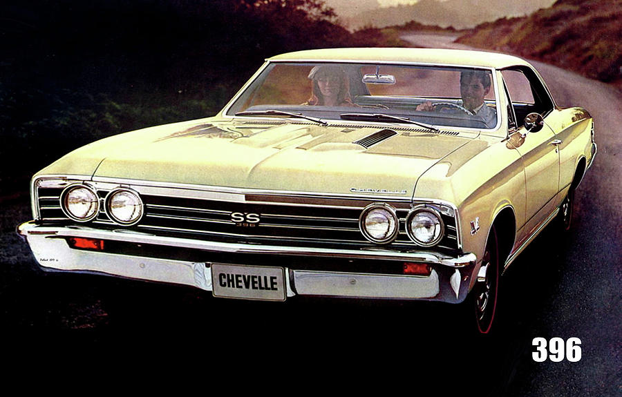Steve Mcqueen Painting - Chevelle SS 396, by Chevrolet by Thomas Pollart