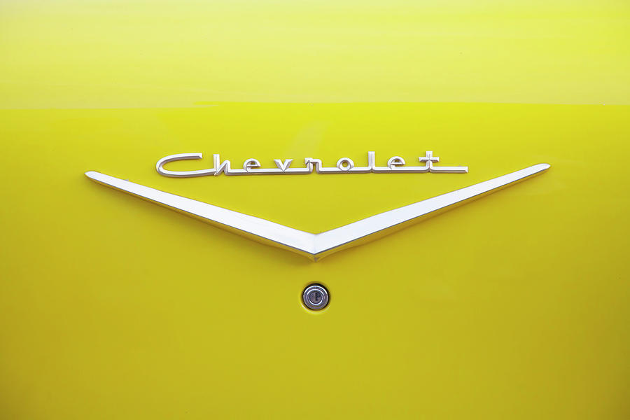 Chevrolet Bel Air in Yellow Photograph by Toni Hopper