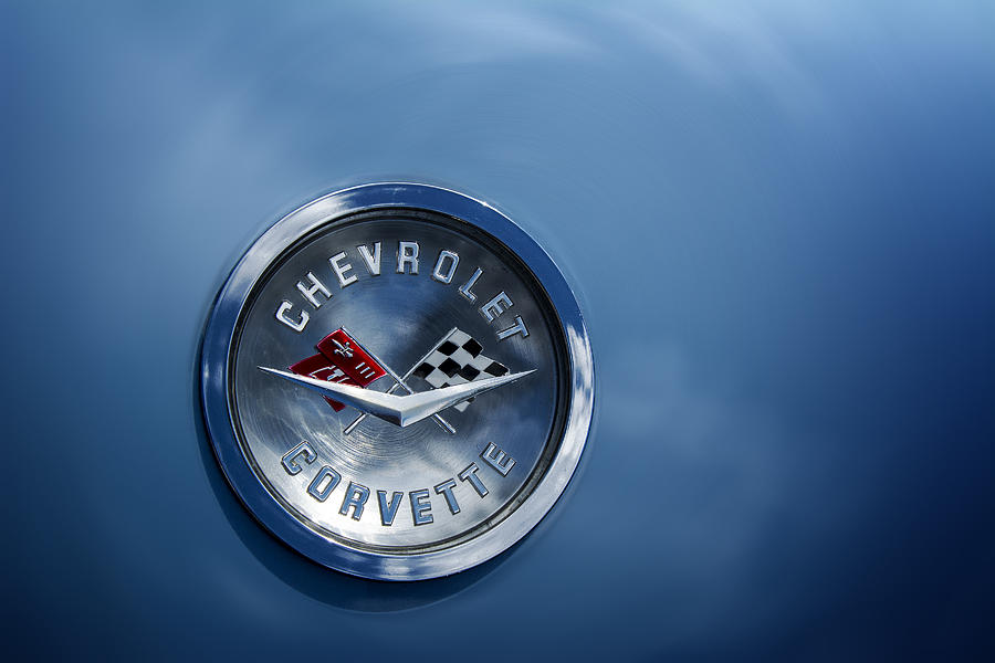 Chevrolet Corvette  Hood Emblem Photograph by Phil Cardamone