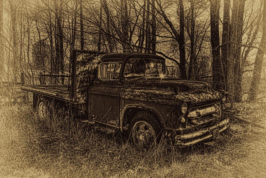 Chevrolet Flatbed Sepia Photograph by Dale Kauzlaric